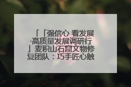 「强信心 看发展·高质量发展调研行」麦积山石窟文物修复团队：巧手匠心触摸“光阴的故事”