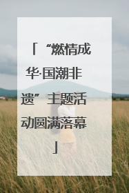“燃情成华·国潮非遗”主题活动圆满落幕