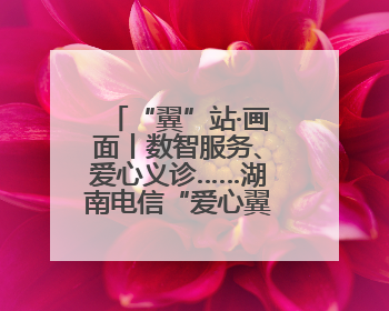“翼”站·画面丨数智服务、爱心义诊……湖南电信“爱心翼站” 开展各类公益活动