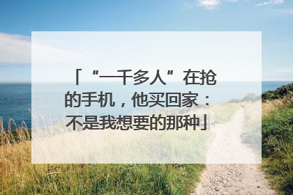 “一千多人”在抢的手机，他买回家：不是我想要的那种