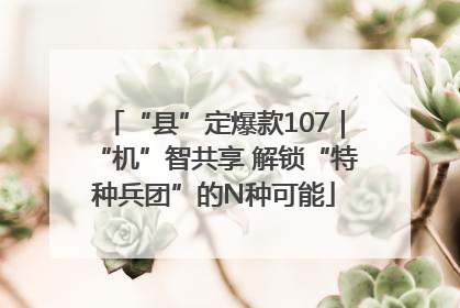 “县”定爆款107｜“机”智共享 解锁“特种兵团”的N种可能