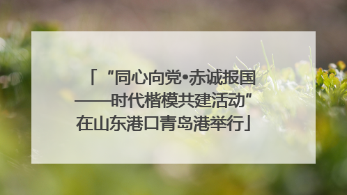 “同心向党•赤诚报国——时代楷模共建活动”在山东港口青岛港举行