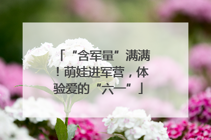“含军量”满满！萌娃进军营，体验爱的“六一”