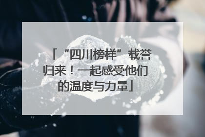 “四川榜样”载誉归来！一起感受他们的温度与力量