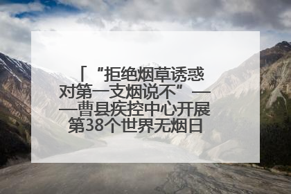 “拒绝烟草诱惑 对第一支烟说不”——曹县疾控中心开展第38个世界无烟日科普宣传活动