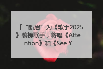 “断眉”为《歌手2025》袭榜歌手，将唱《Attention》和《See You Again》