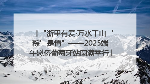 “浙里有爱·万水千山‘粽’是情”——2025端午慰侨葡萄牙站圆满举行