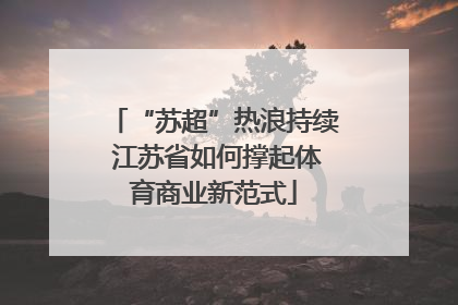 “苏超”热浪持续 江苏省如何撑起体育商业新范式