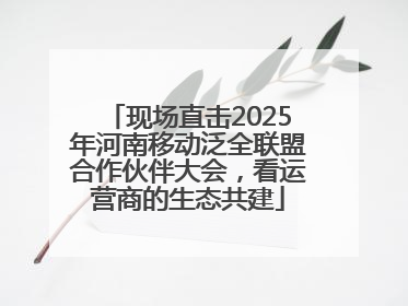 现场直击2025年河南移动泛全联盟合作伙伴大会，看运营商的生态共建