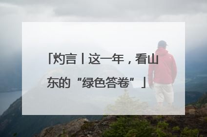灼言丨这一年，看山东的“绿色答卷”