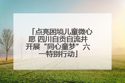 点亮困境儿童微心愿 四川自贡自流井开展“同心童梦”六一特别行动