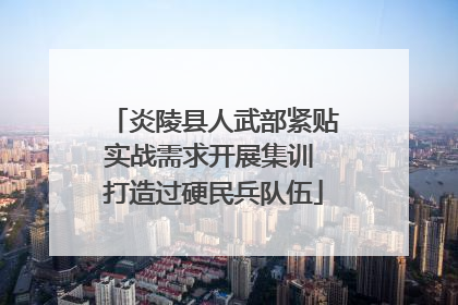 炎陵县人武部紧贴实战需求开展集训 打造过硬民兵队伍