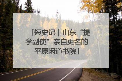 短史记｜山东“提学副使”亲自更名的平原闲道书院