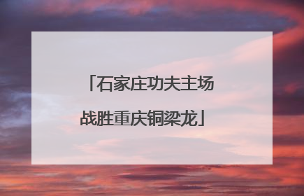 石家庄功夫主场战胜重庆铜梁龙