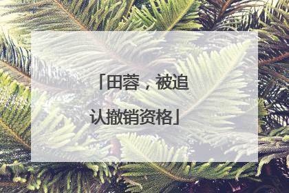 田蓉，被追认撤销资格