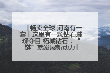 畅卖全球 河南有一套丨这里有一颗钻石璀璨夺目 柘城钻石：“链”就发展新动力
