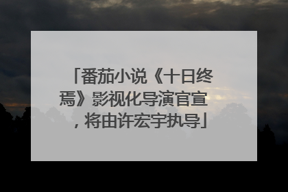 番茄小说《十日终焉》影视化导演官宣，将由许宏宇执导