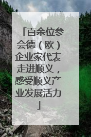 百余位参会德（欧）企业家代表走进顺义，感受顺义产业发展活力