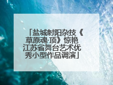 盐城射阳杂技《草原魂·顶》惊艳江苏省舞台艺术优秀小型作品调演