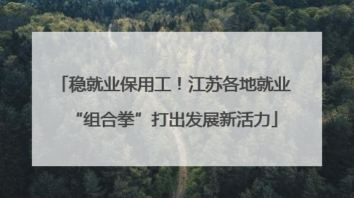稳就业保用工！江苏各地就业“组合拳”打出发展新活力