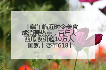 端午临近时令美食成消费热点，百斤大西瓜吸引超10万人围观丨变革618