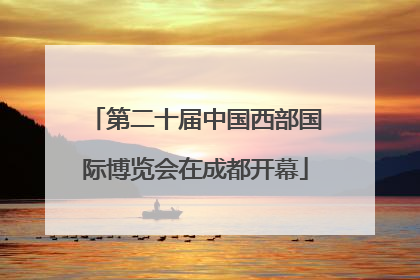 第二十届中国西部国际博览会在成都开幕
