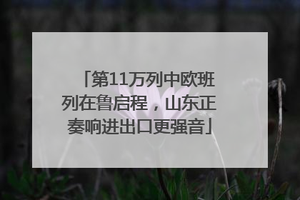 第11万列中欧班列在鲁启程，山东正奏响进出口更强音