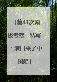 第41次南极考察｜特写：港口来了中国船
