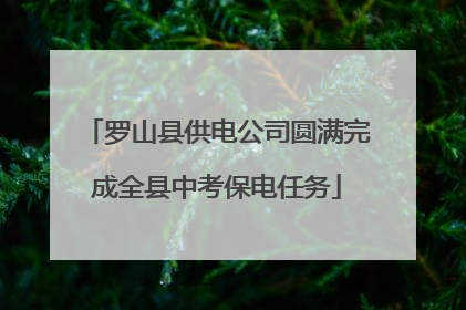 罗山县供电公司圆满完成全县中考保电任务