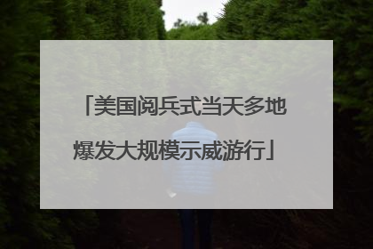美国阅兵式当天多地爆发大规模示威游行