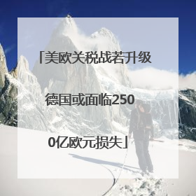 美欧关税战若升级 德国或面临2500亿欧元损失