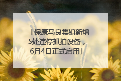 保康马良集镇新增5处违停抓拍设备，6月4日正式启用