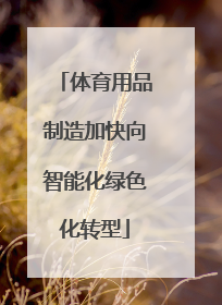 体育用品制造加快向智能化绿色化转型