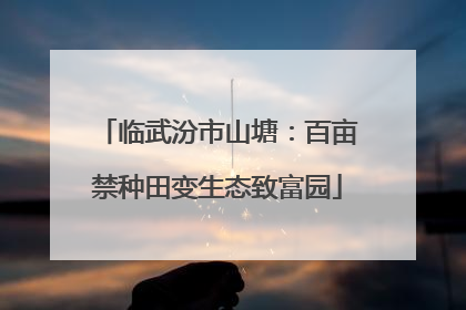 临武汾市山塘：百亩禁种田变生态致富园