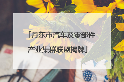丹东市汽车及零部件产业集群联盟揭牌