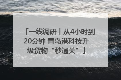 一线调研丨从4小时到20分钟 青岛港科技升级货物“秒通关”