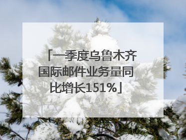 一季度乌鲁木齐国际邮件业务量同比增长151%