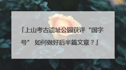 上山考古遗址公园获评“国字号” 如何做好后半篇文章？