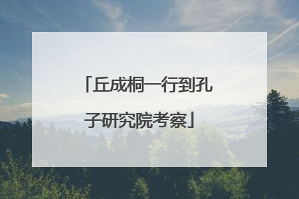 丘成桐一行到孔子研究院考察