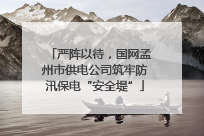 严阵以待，国网孟州市供电公司筑牢防汛保电“安全堤”