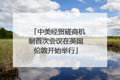 中美经贸磋商机制首次会议在英国伦敦开始举行