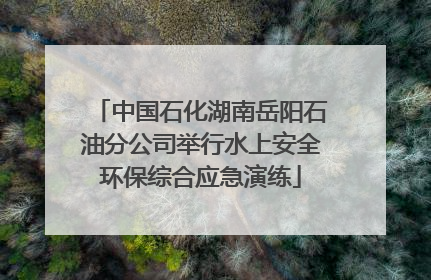 中国石化湖南岳阳石油分公司举行水上安全环保综合应急演练