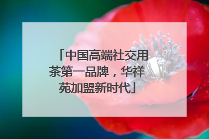 中国高端社交用茶第一品牌，华祥苑加盟新时代
