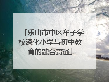 乐山市中区牟子学校深化小学与初中教育的融合贯通