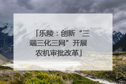乐陵：创新“三端三化三网”开展农机审批改革