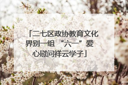 二七区政协教育文化界别一组 “六一”爱心慰问祥云学子