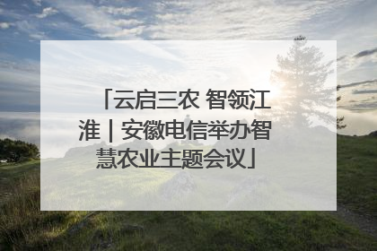 云启三农 智领江淮｜安徽电信举办智慧农业主题会议