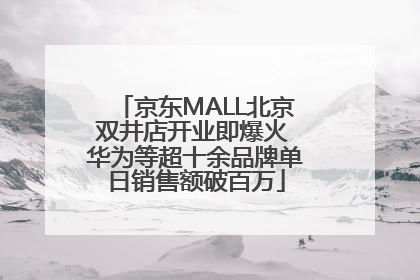 京东MALL北京双井店开业即爆火 华为等超十余品牌单日销售额破百万