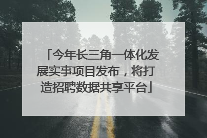 今年长三角一体化发展实事项目发布，将打造招聘数据共享平台