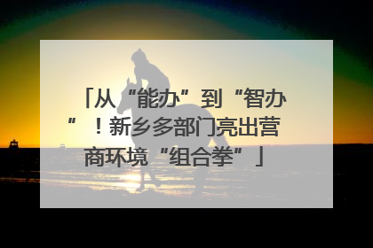 从“能办”到“智办”！新乡多部门亮出营商环境“组合拳”